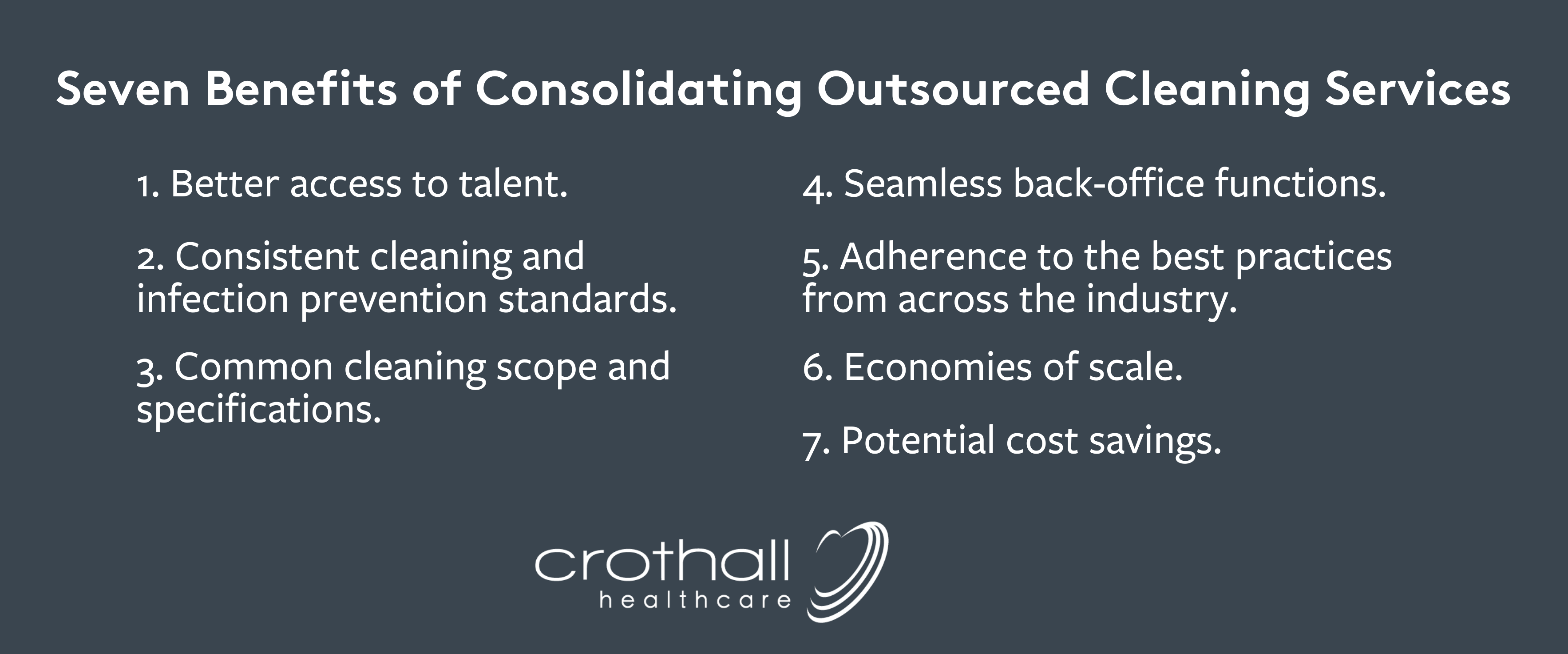 Seven benefits for outsourcing cleaning