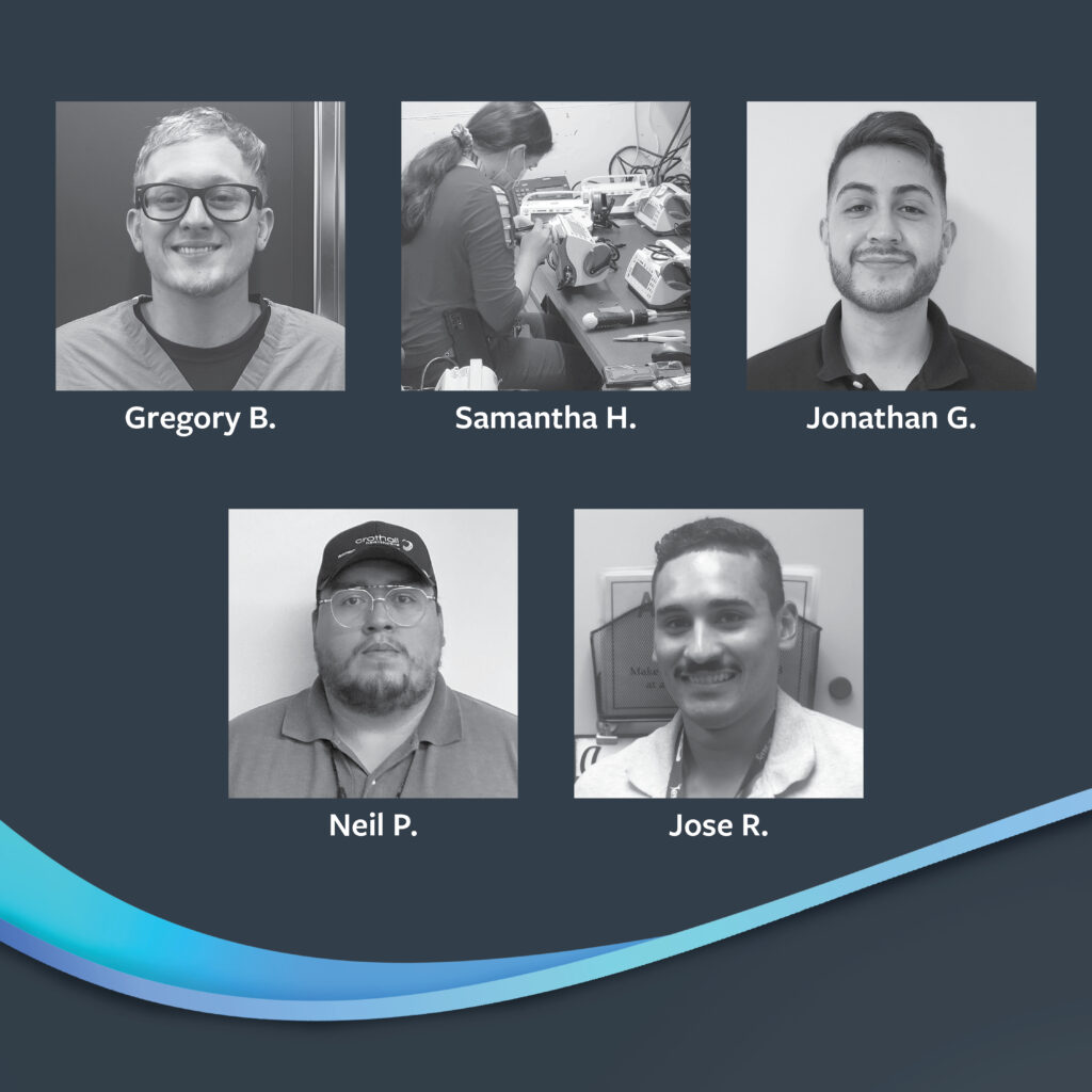 Crothall’s first five apprentices, Gregory B, Samantha H, Jonathan G, Neil P, and Jose Luis R