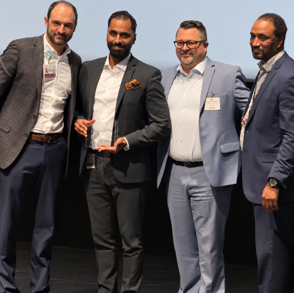 Crothall team members receive UChicago Medicine’s Supplier Community Impact Award.