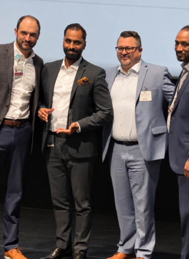 Crothall team members receive UChicago Medicine’s Supplier Community Impact Award.